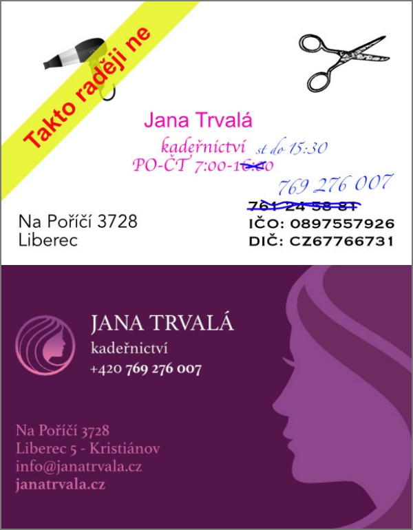 Grafický návrh vizitek svěřte raději do rukou grafikovi.